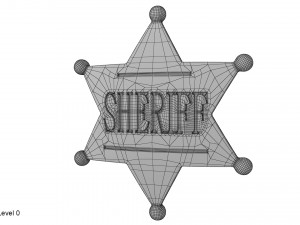sheriff badge Model 3D