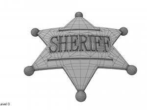 sheriff badge Model 3D