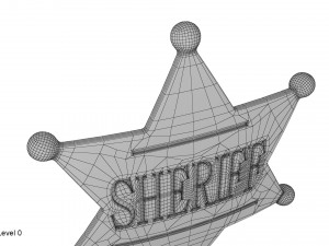 sheriff badge Model 3D