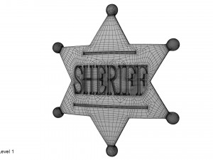 sheriff badge Model 3D