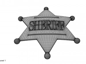 sheriff badge Model 3D