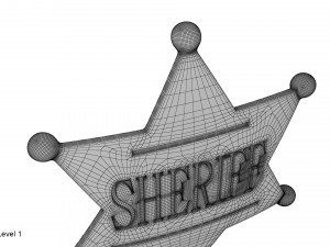 sheriff badge Model 3D