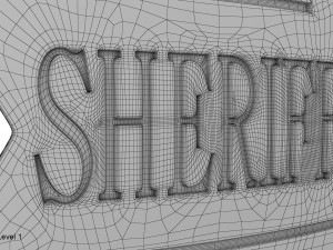 sheriff badge Model 3D