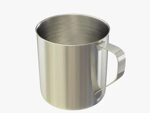 taza de acero inoxidable Modelo 3D