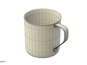 stainless steel mug 3D Model