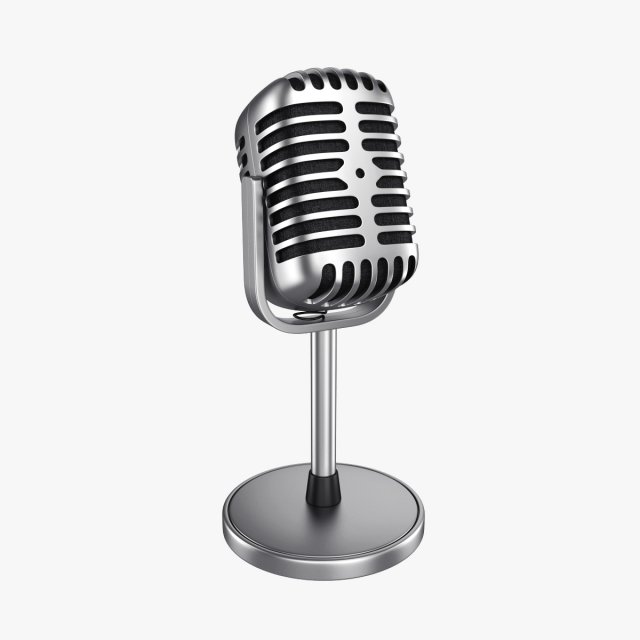 microphone Modèle 3D .c4d .max .obj .3ds .fbx .stl .blend 