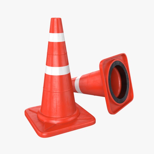 traffic cone 3D-Modell .c4d .max .obj .3ds .fbx .stl .blend 