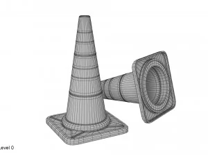 c&ocirc;ne de signalisation Modèle 3D