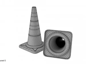 c&ocirc;ne de signalisation Modèle 3D