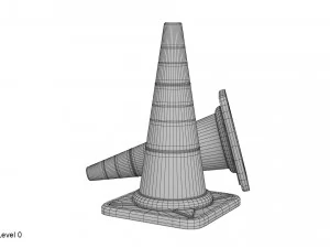 c&ocirc;ne de signalisation Modèle 3D