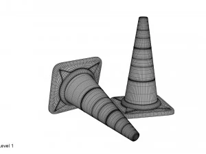 c&ocirc;ne de signalisation Modèle 3D