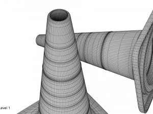 c&ocirc;ne de signalisation Modèle 3D