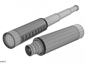 telescopio cannocchiale Modello 3D