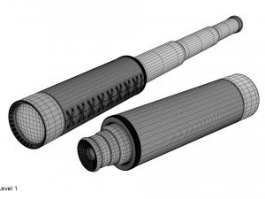 telescopio cannocchiale Modello 3D