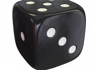 red black dice Modelo 3D