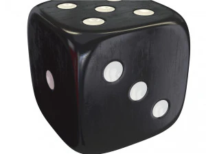 dados negros rojos Modelo 3D