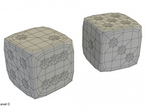 red black dice Modelo 3D