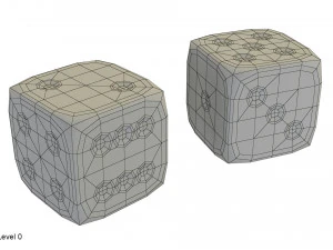 dados negros rojos Modelo 3D