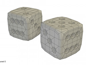 red black dice Modelo 3D