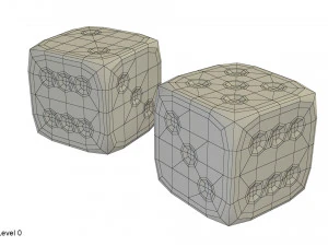 dados negros rojos Modelo 3D