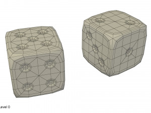 red black dice Modelo 3D