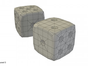 red black dice Modelo 3D