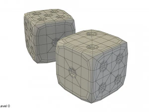 dados negros rojos Modelo 3D