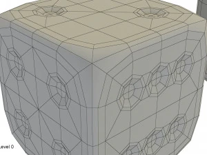 dados negros rojos Modelo 3D