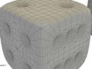red black dice Modelo 3D