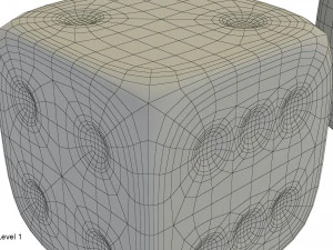 dados negros rojos Modelo 3D