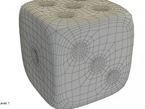 dados negros rojos Modelo 3D