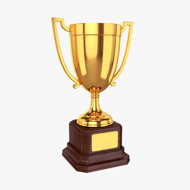 trophy cup 3D Model .c4d .max .obj .3ds .fbx .stl .blend 