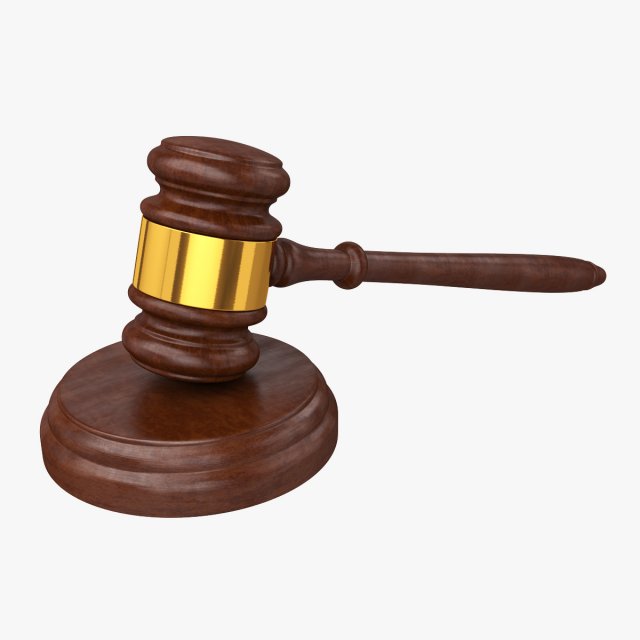 judge gavel 3D Model .c4d .max .obj .3ds .fbx .stl .blend 
