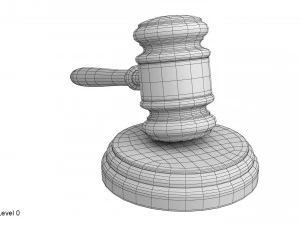 judge gavel 3D Model