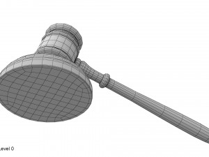 judge gavel 3D Model