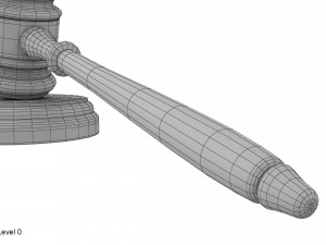 judge gavel 3D Model