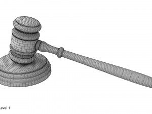 judge gavel 3D Model