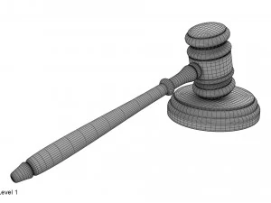 judge gavel 3D Model