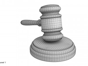 judge gavel 3D Model
