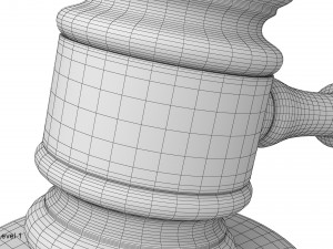 judge gavel 3D Model