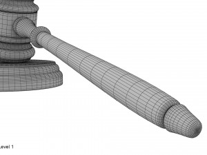judge gavel 3D Model