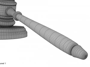 judge gavel 3D Model