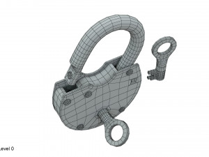 padlock 3Dモデル