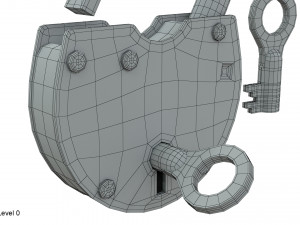 padlock 3Dモデル