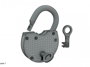 padlock 3Dモデル