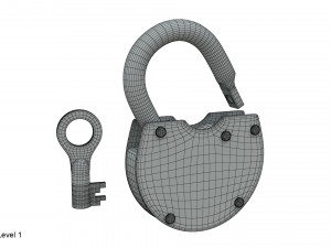padlock 3Dモデル