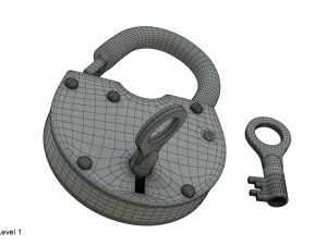 padlock 3Dモデル