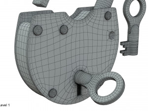 padlock 3Dモデル