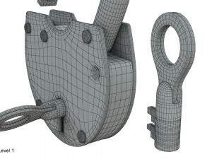 padlock 3Dモデル