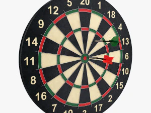 dartbord en darts 3D Model